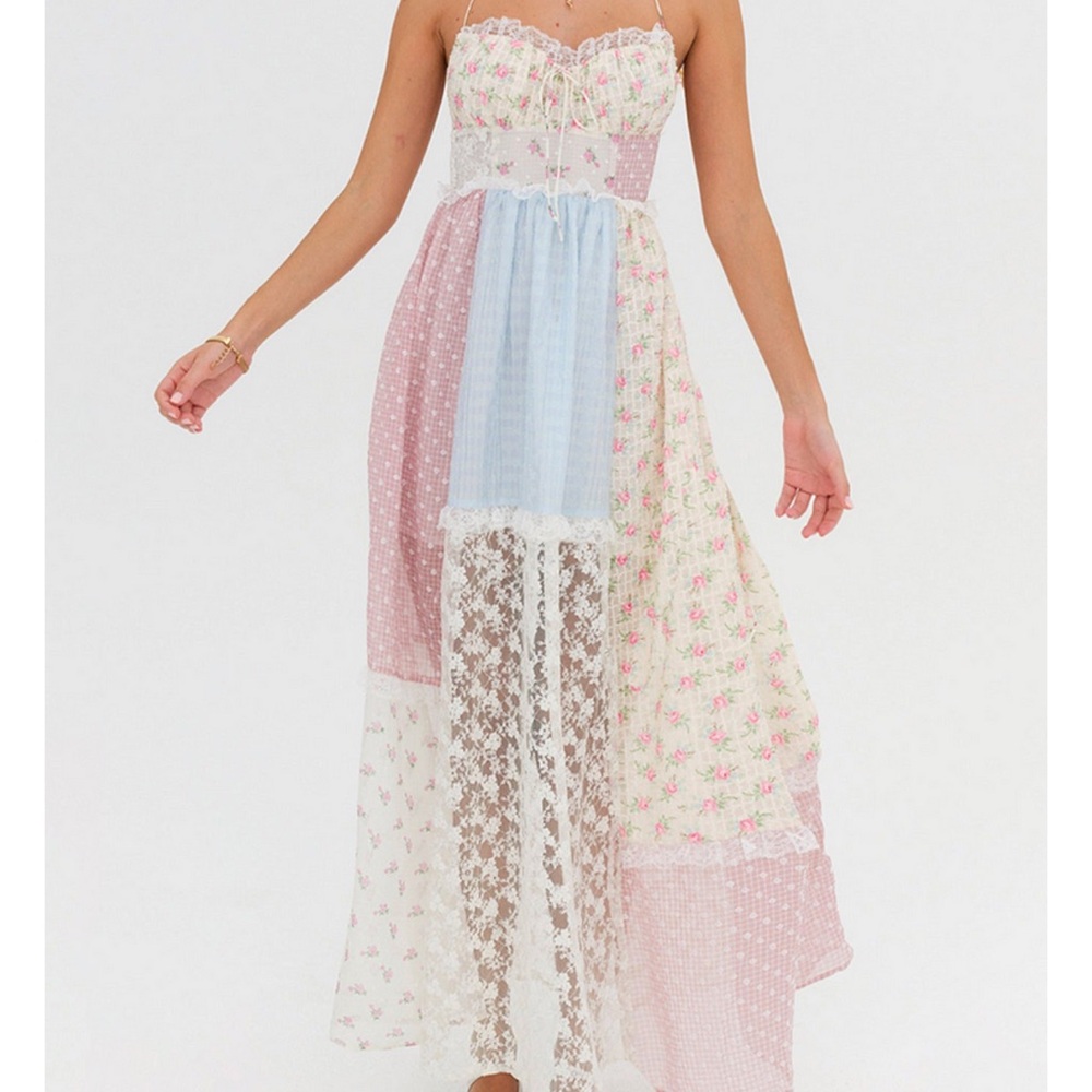 FOR LOVE AND LEMONS ELULA MAXI DRESS